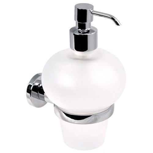 Soap Dispenser, Wall Mounted, Frosted Glass Gedy 5181-13